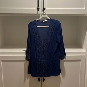 La Blanca Crochet-Trim Tunic